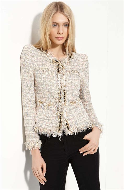 boucle blazer chanel|Chanel style blazers for women.